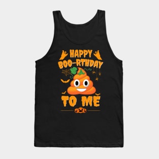 Happy Birthday Boo-rthday To Me Shit Pumpkin Halloween Tank Top